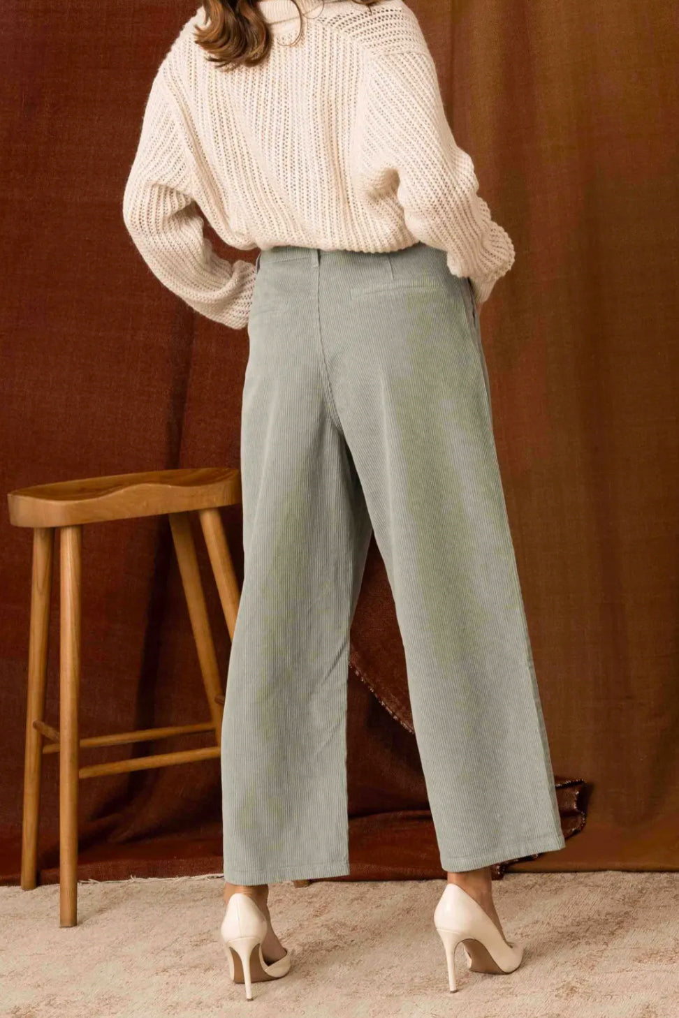 GREEN CORDUROY TROUSERS