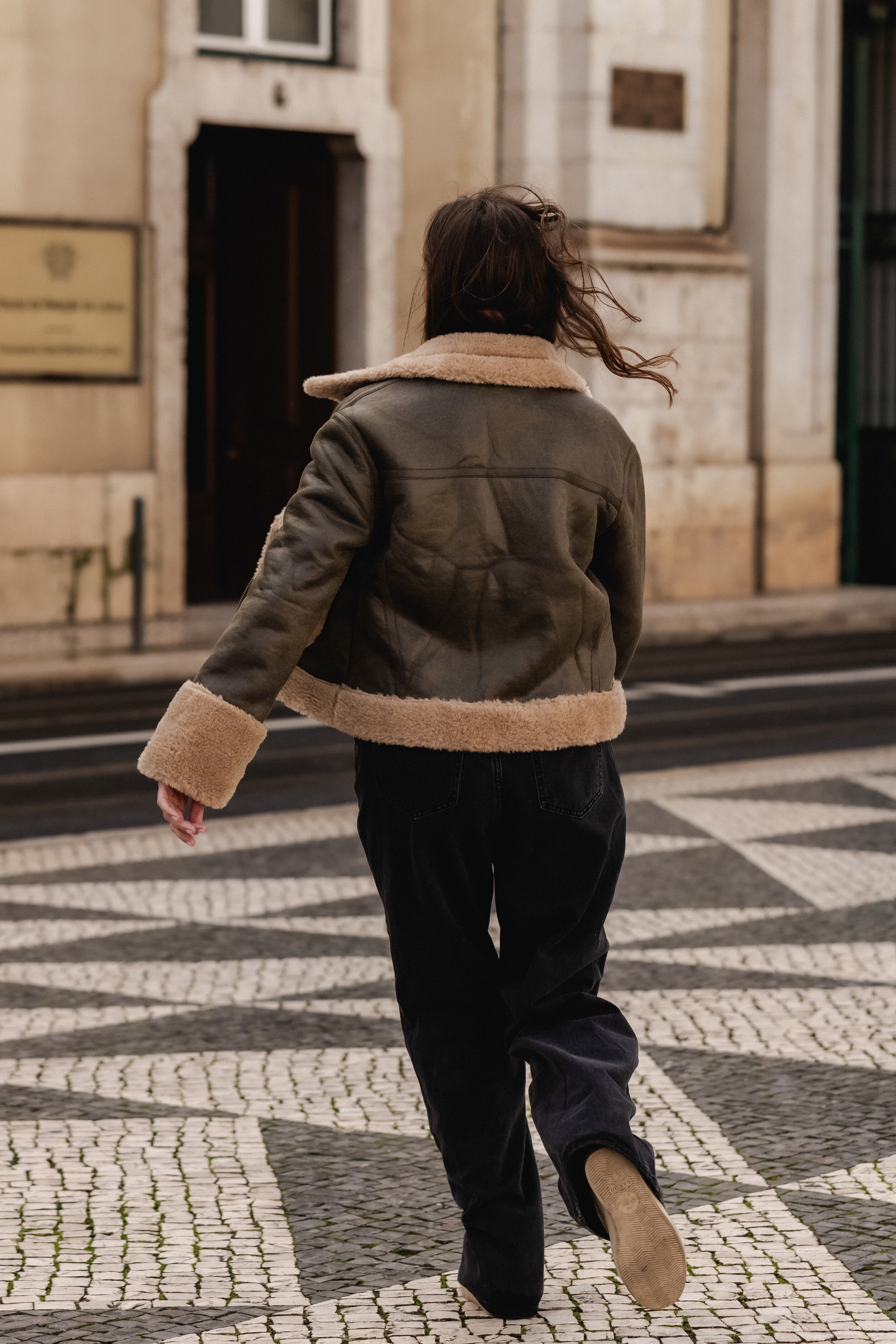 FUR DARK GREEN JACKET