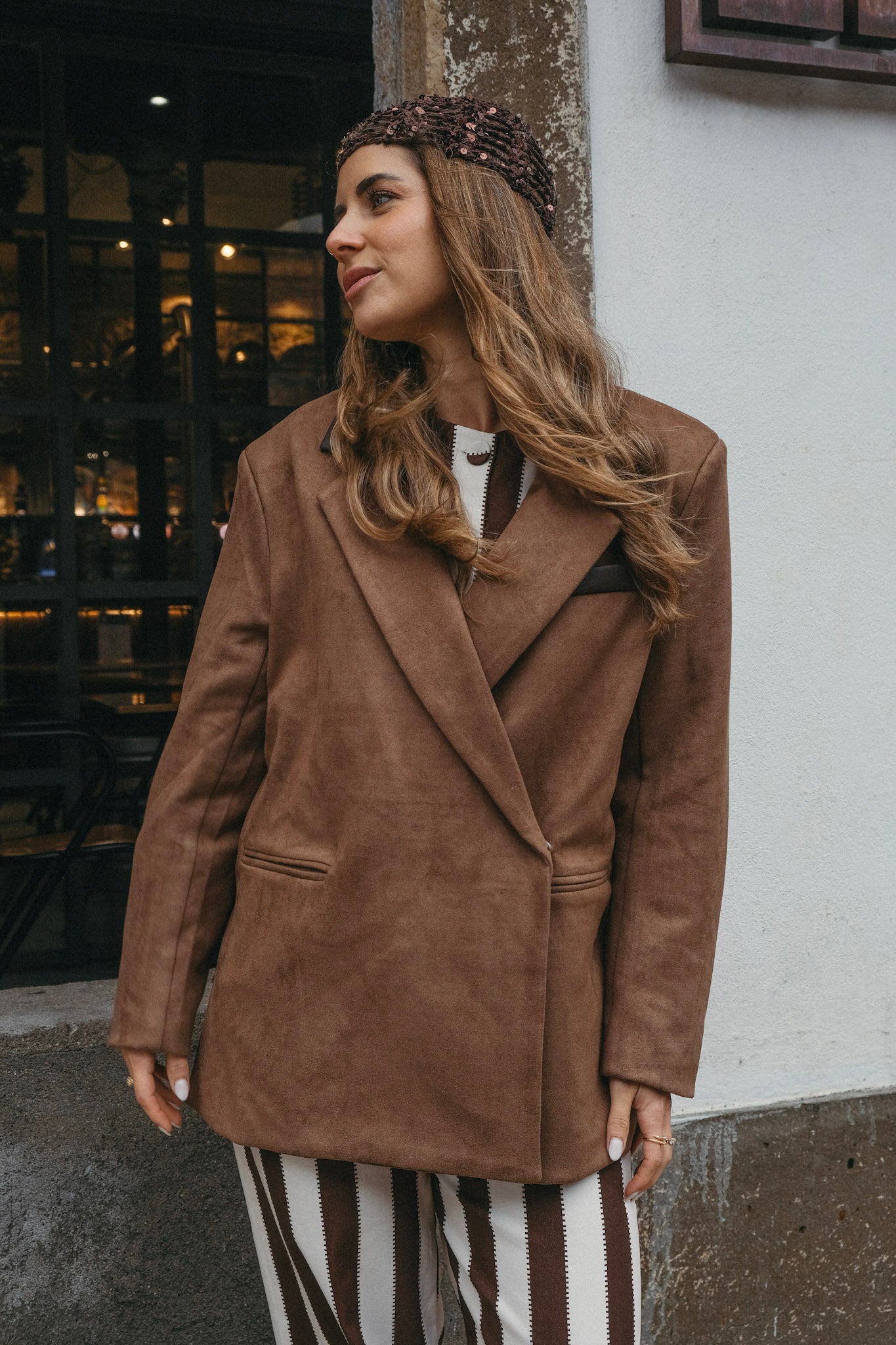 SUEDE CAMEL BLAZER