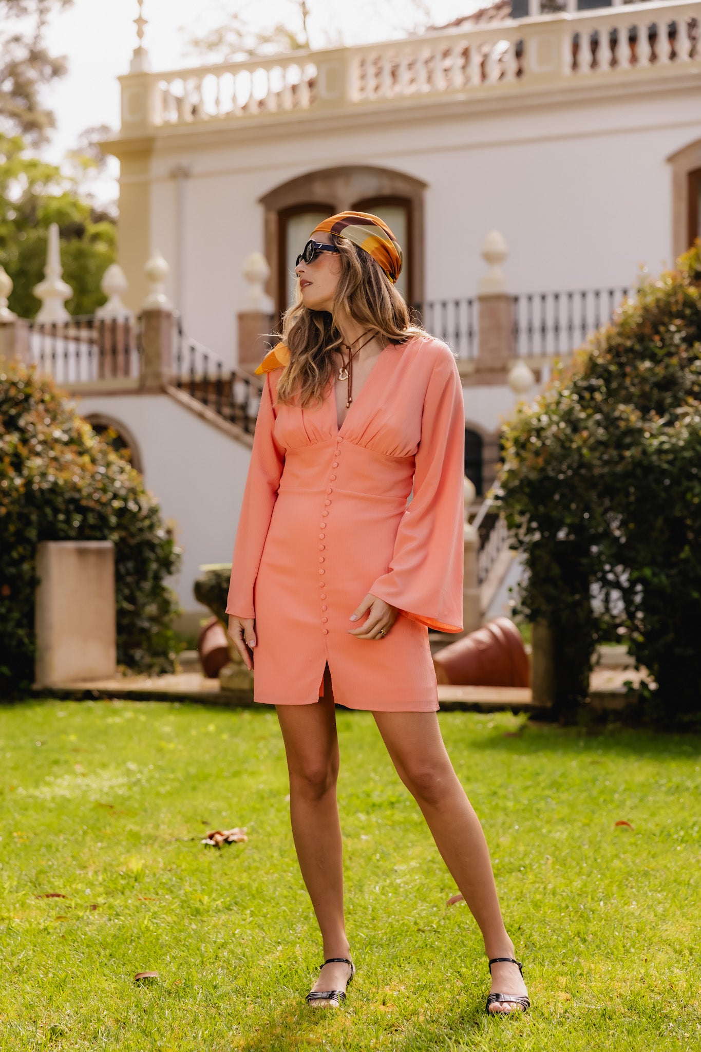 Vestido Bacio - Salmão