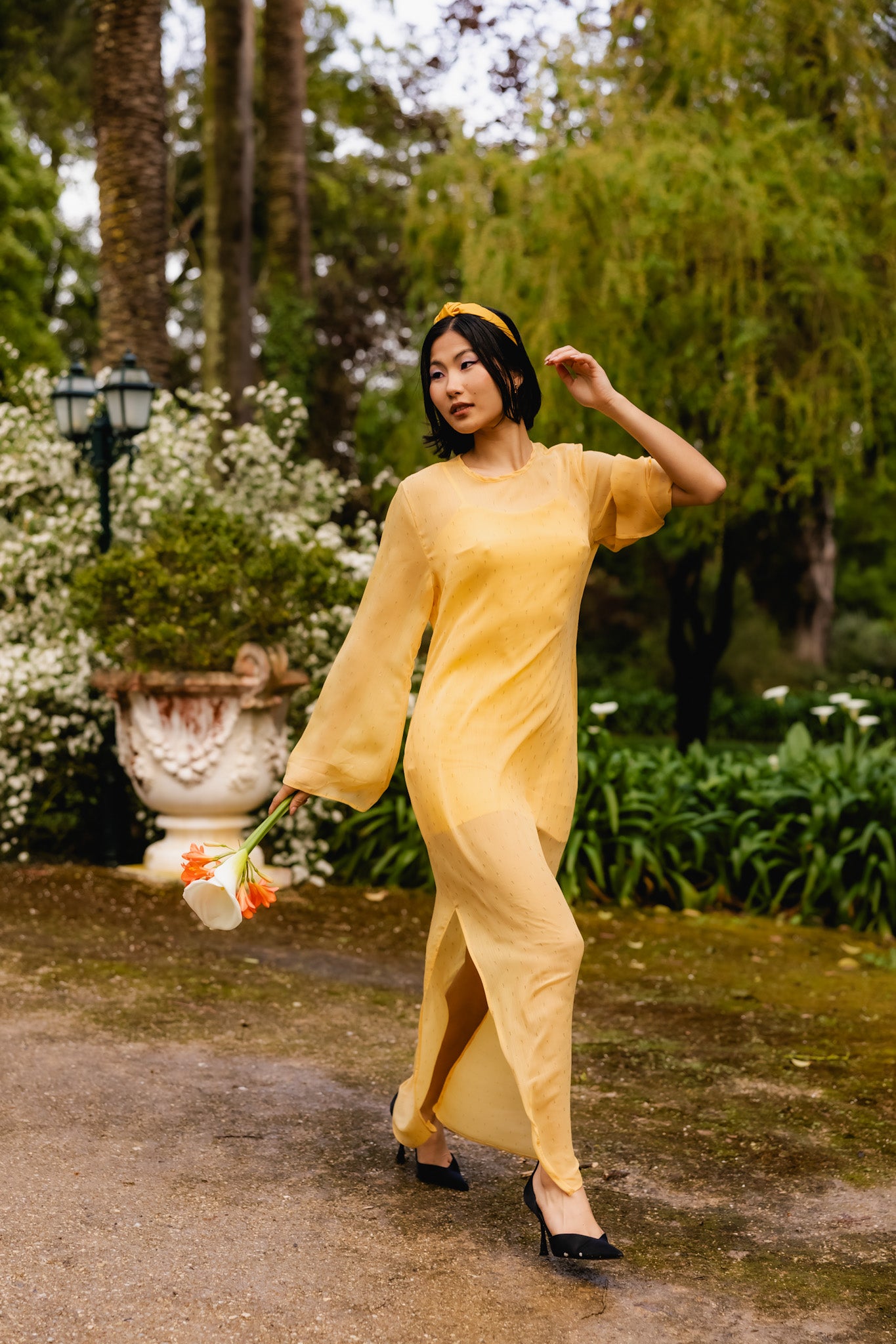 Vestido Farfalla - 2 em 1 - Amarelo