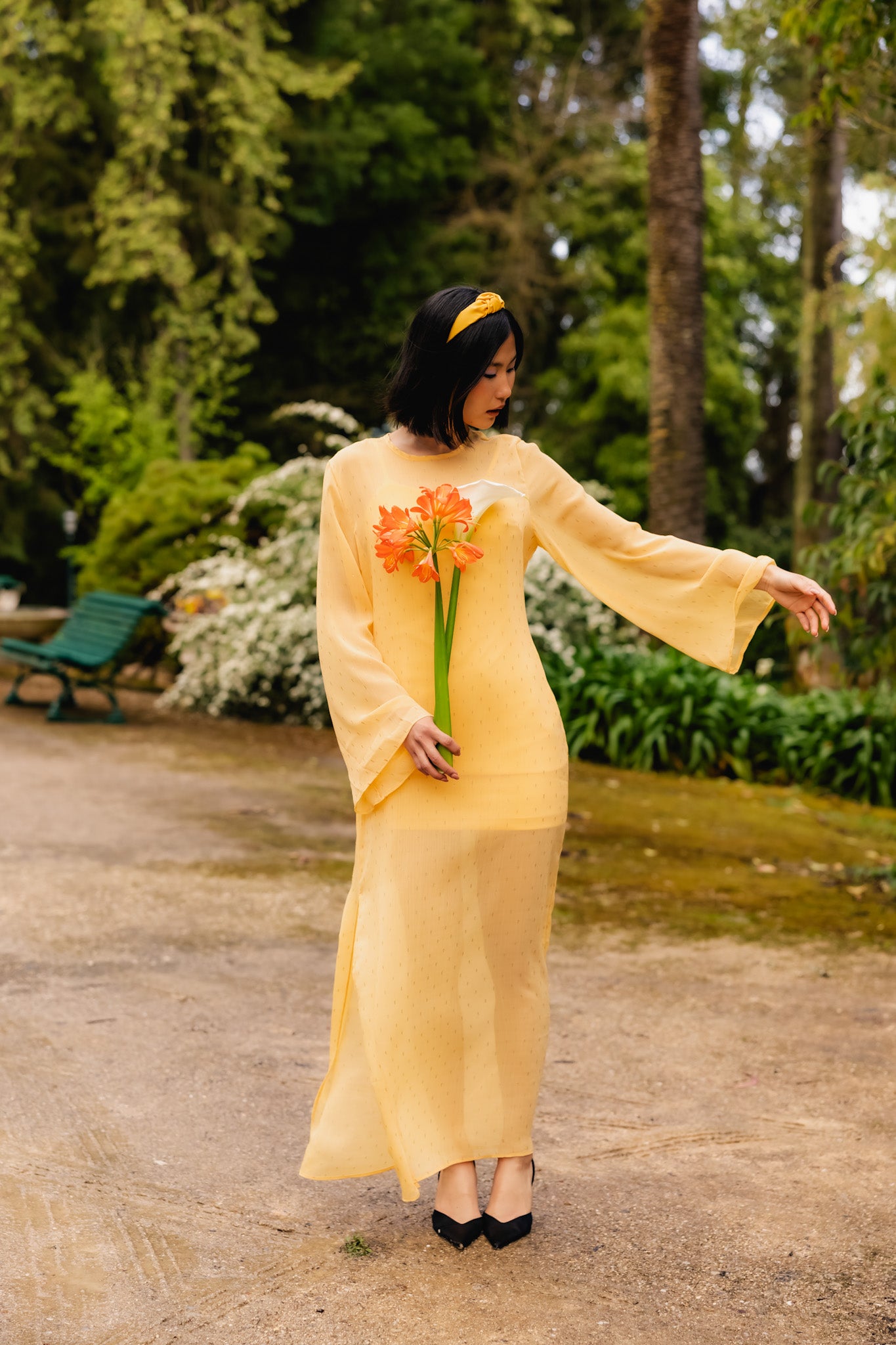 Vestido Farfalla - 2 em 1 - Amarelo