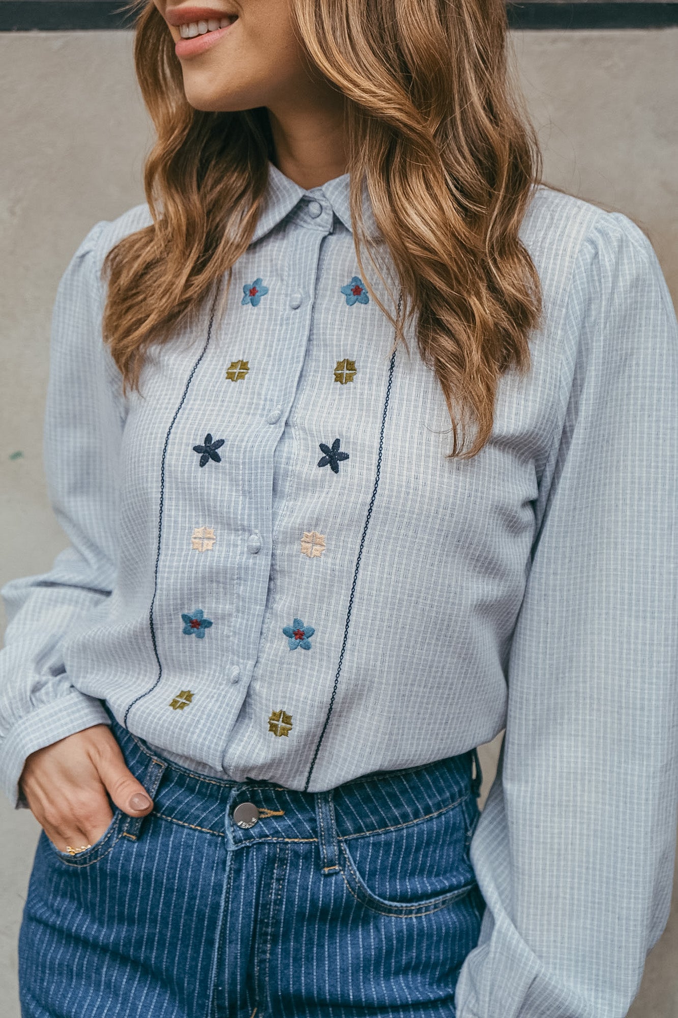 BABY BLUE BLOUSE