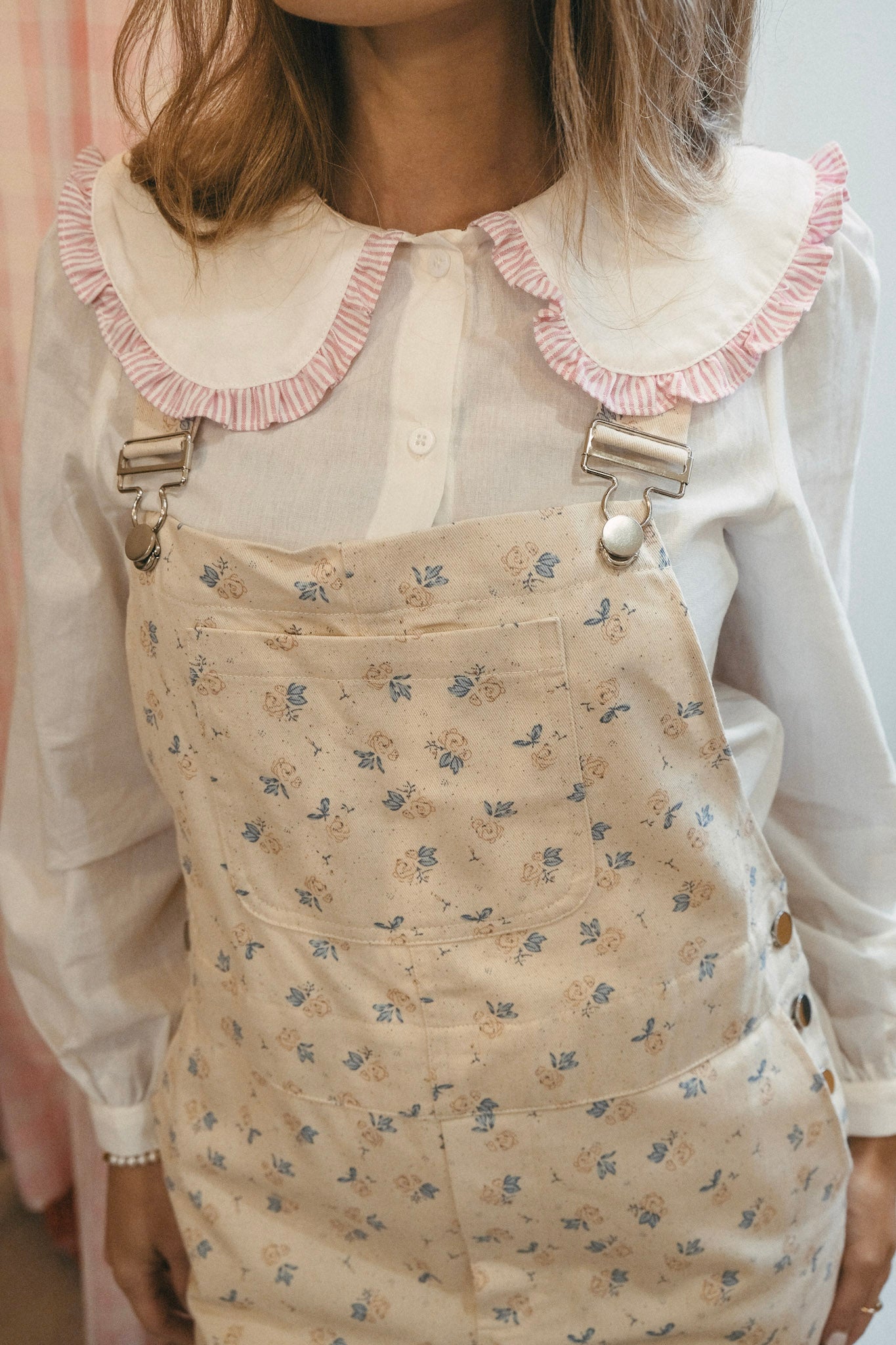 FLOWER BEIGE OVERALLS