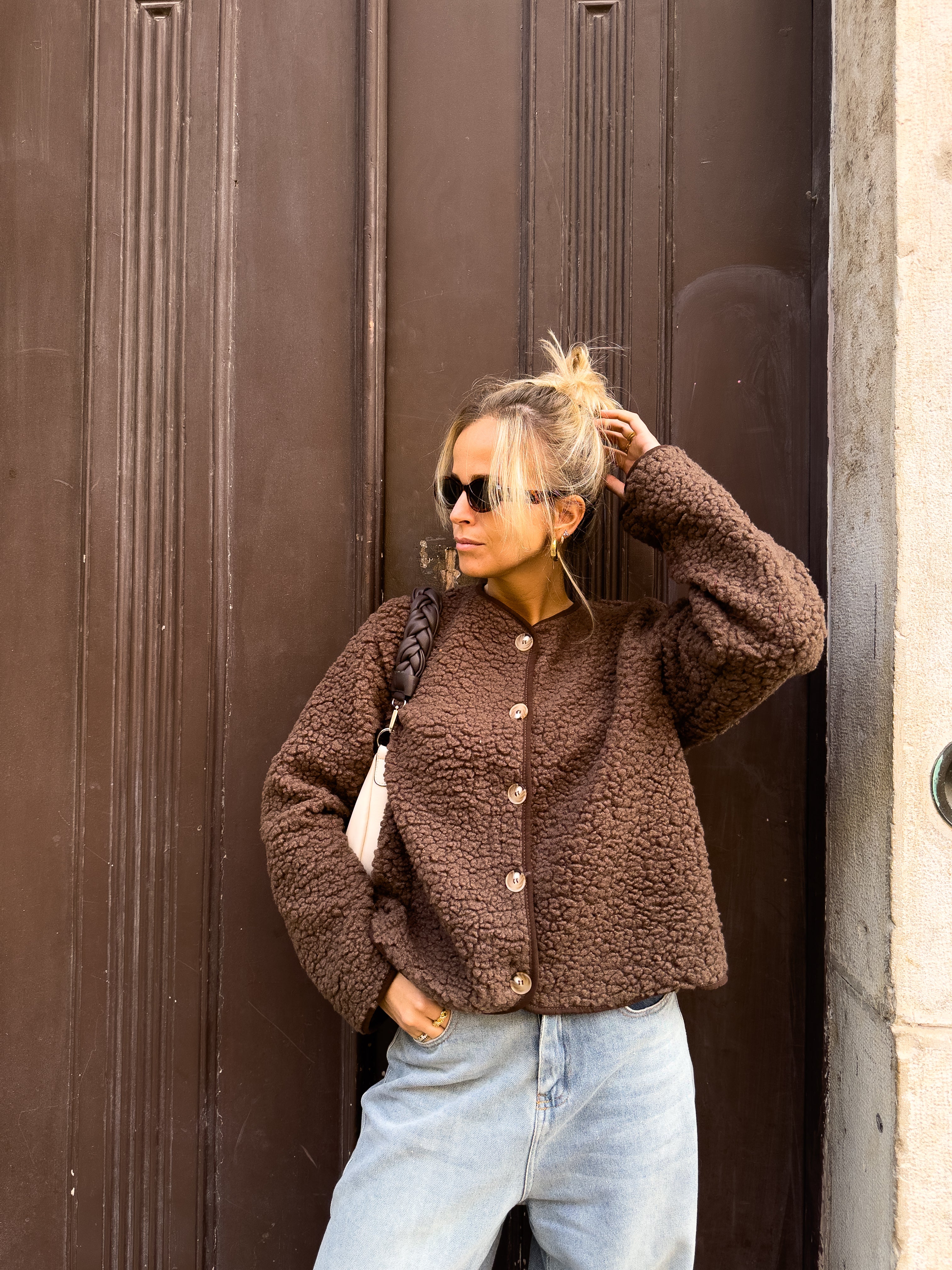 FUR JACKET - BROWN