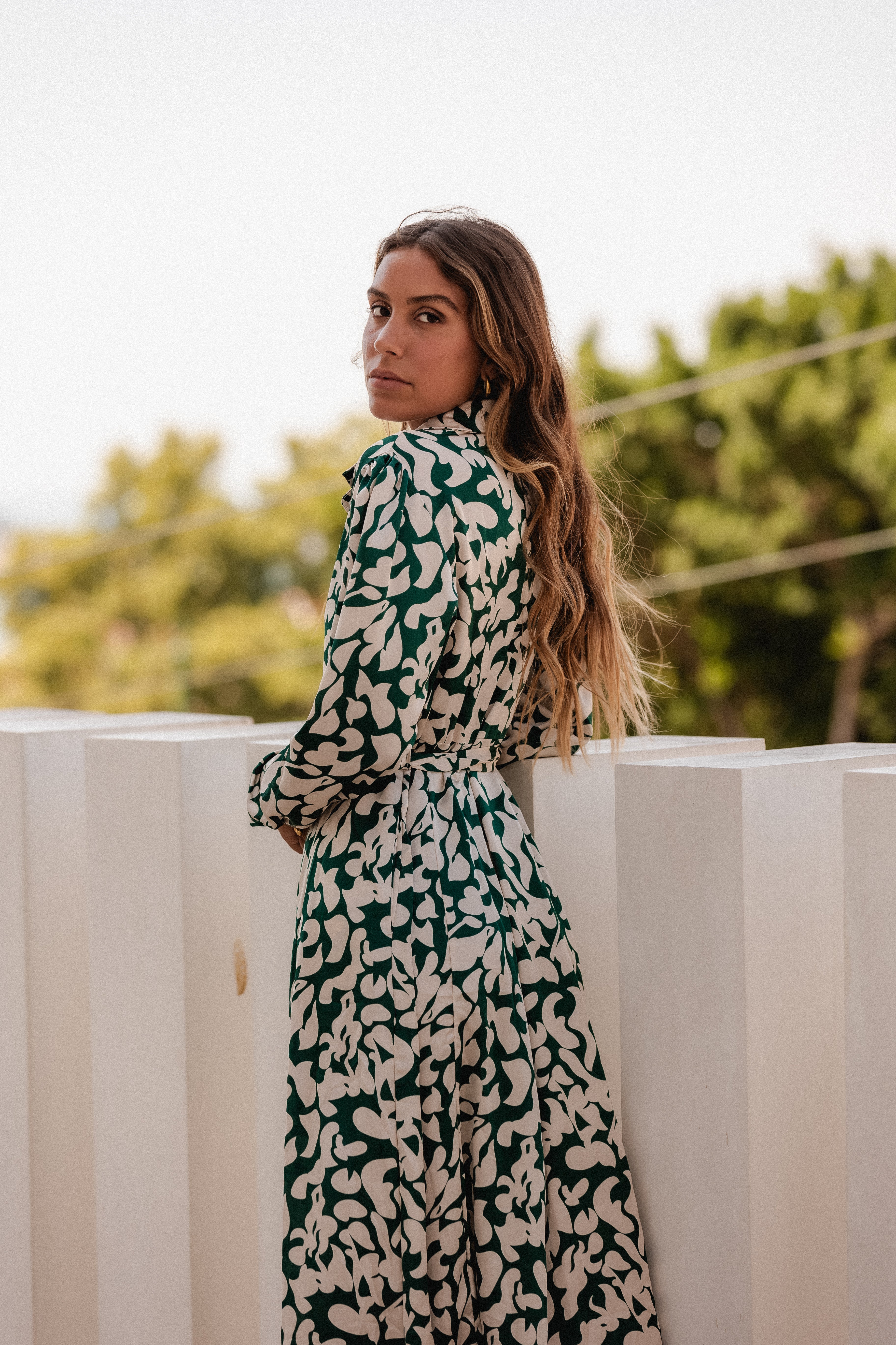 GREEN LONG DRESS