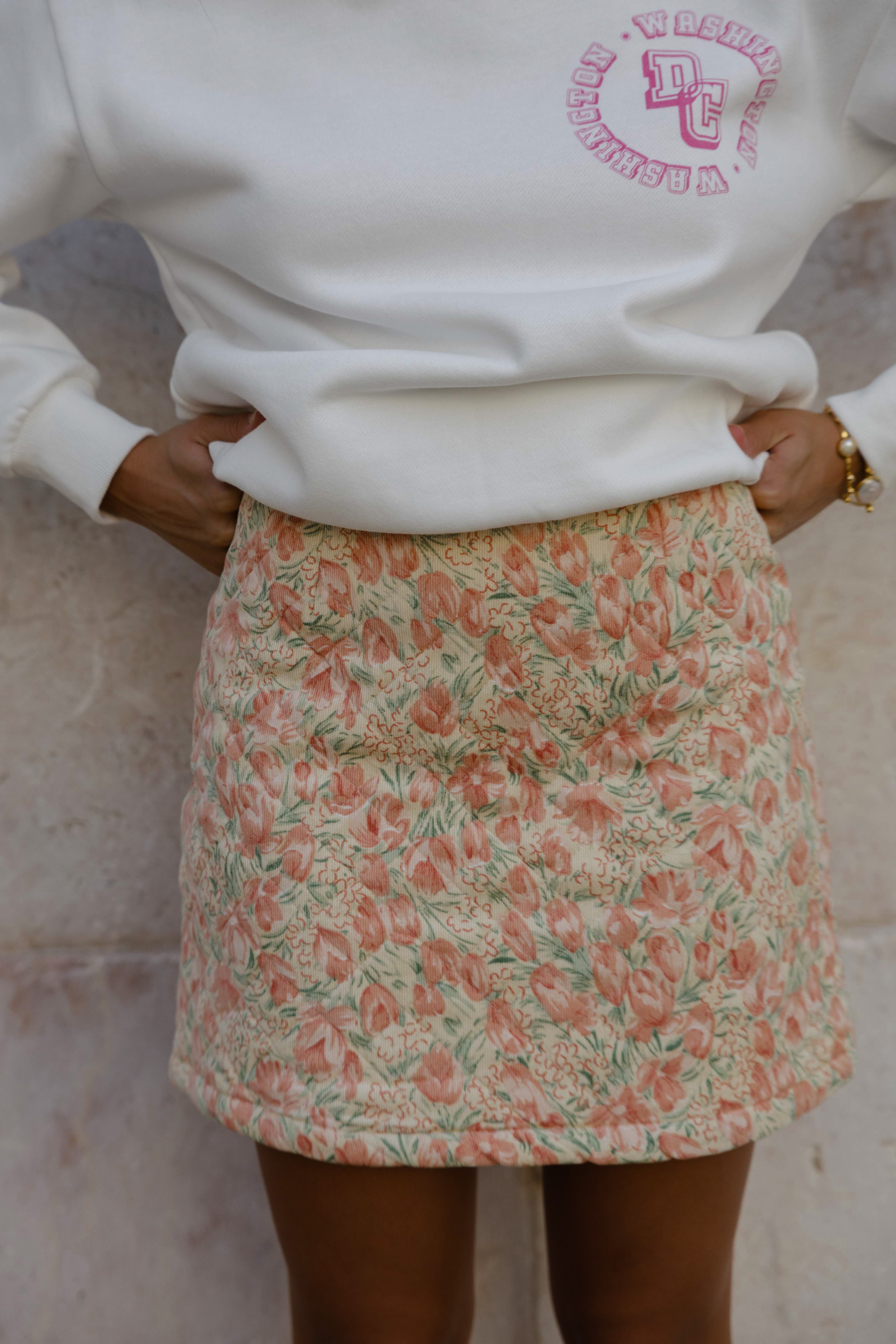 FLOWERS MINI SKIRT