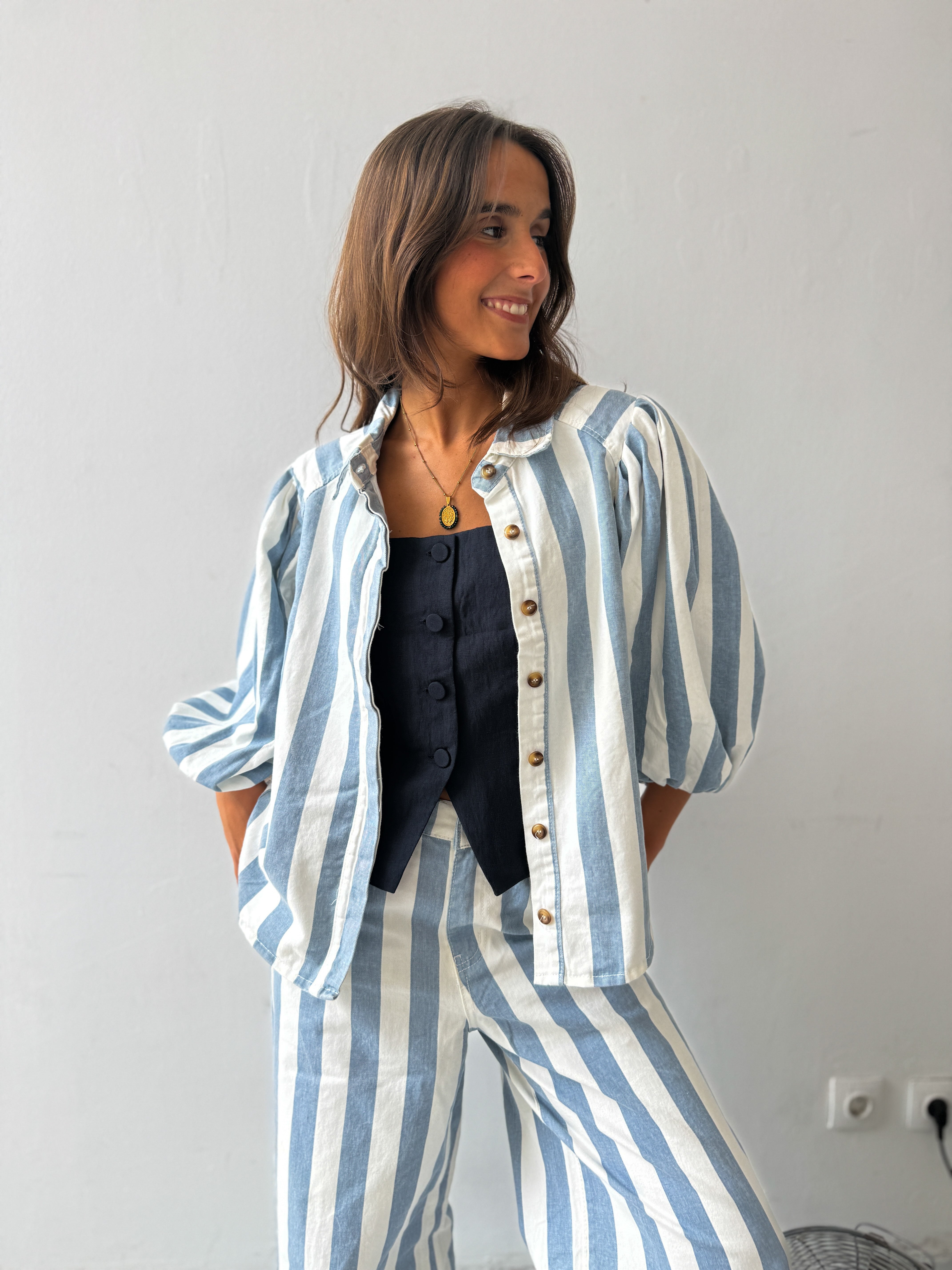 BLUE WHITE STRIPES JACKET