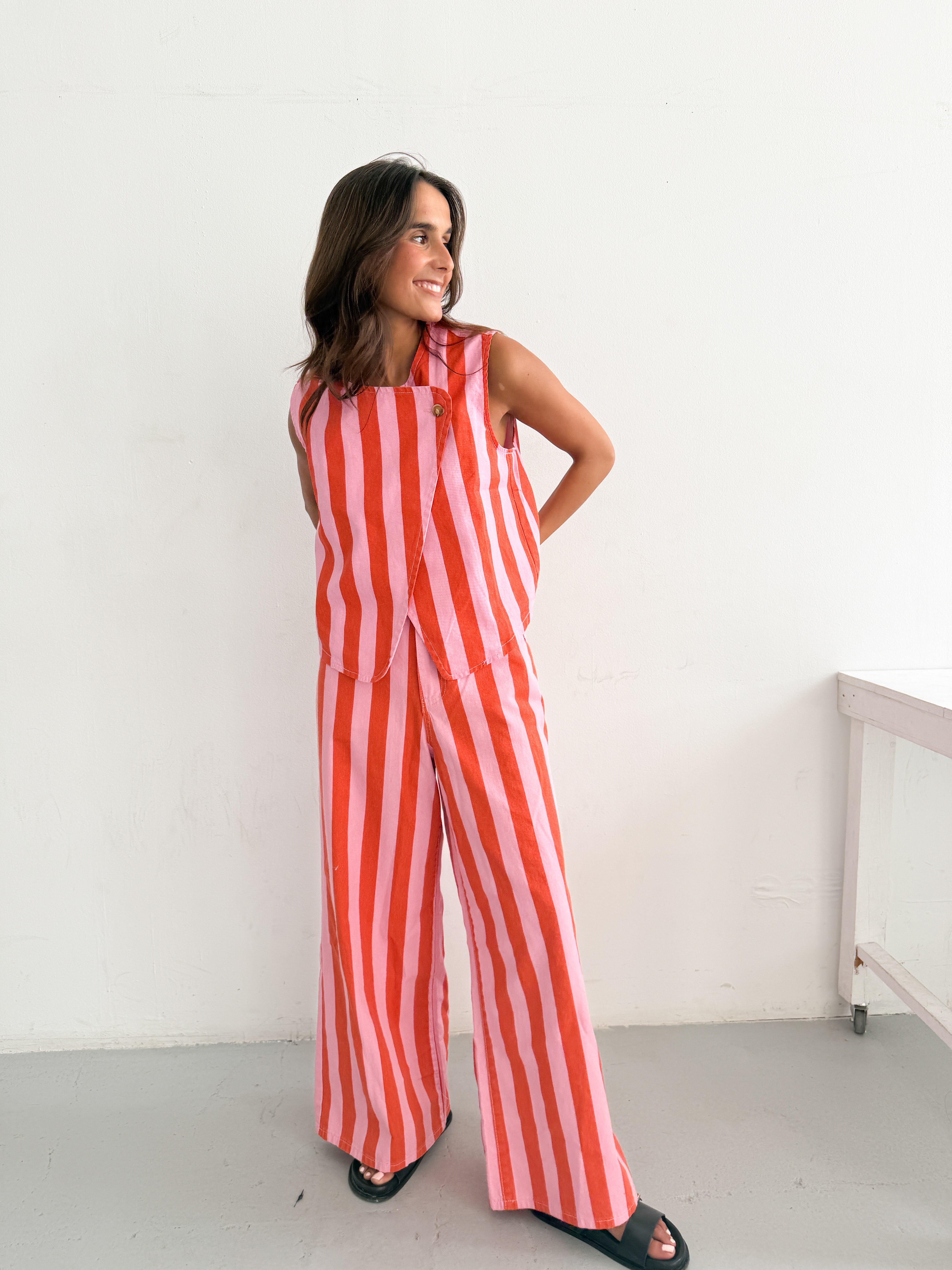 ORANGE STRIPES JEANS