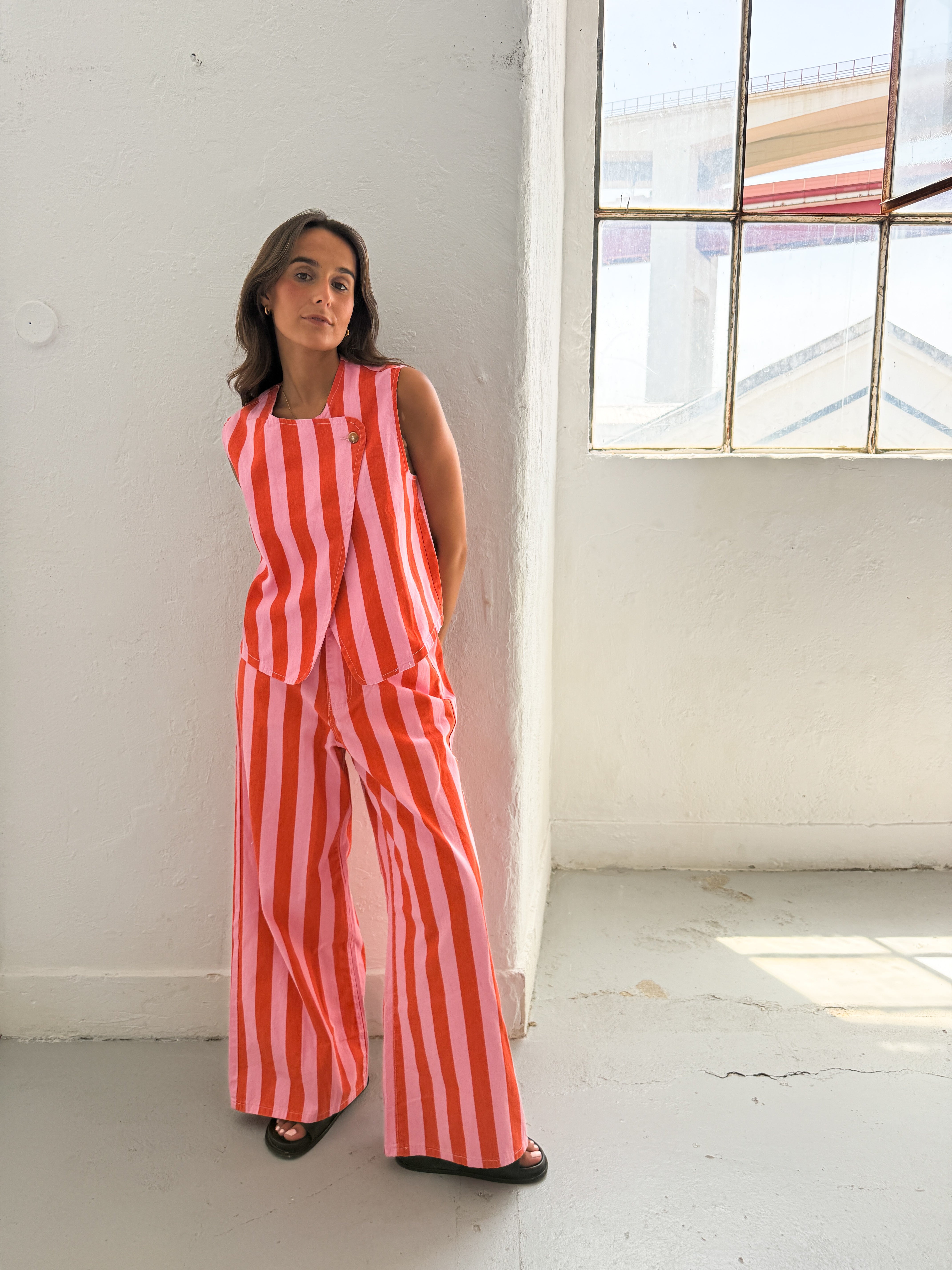 ORANGE STRIPES JEANS