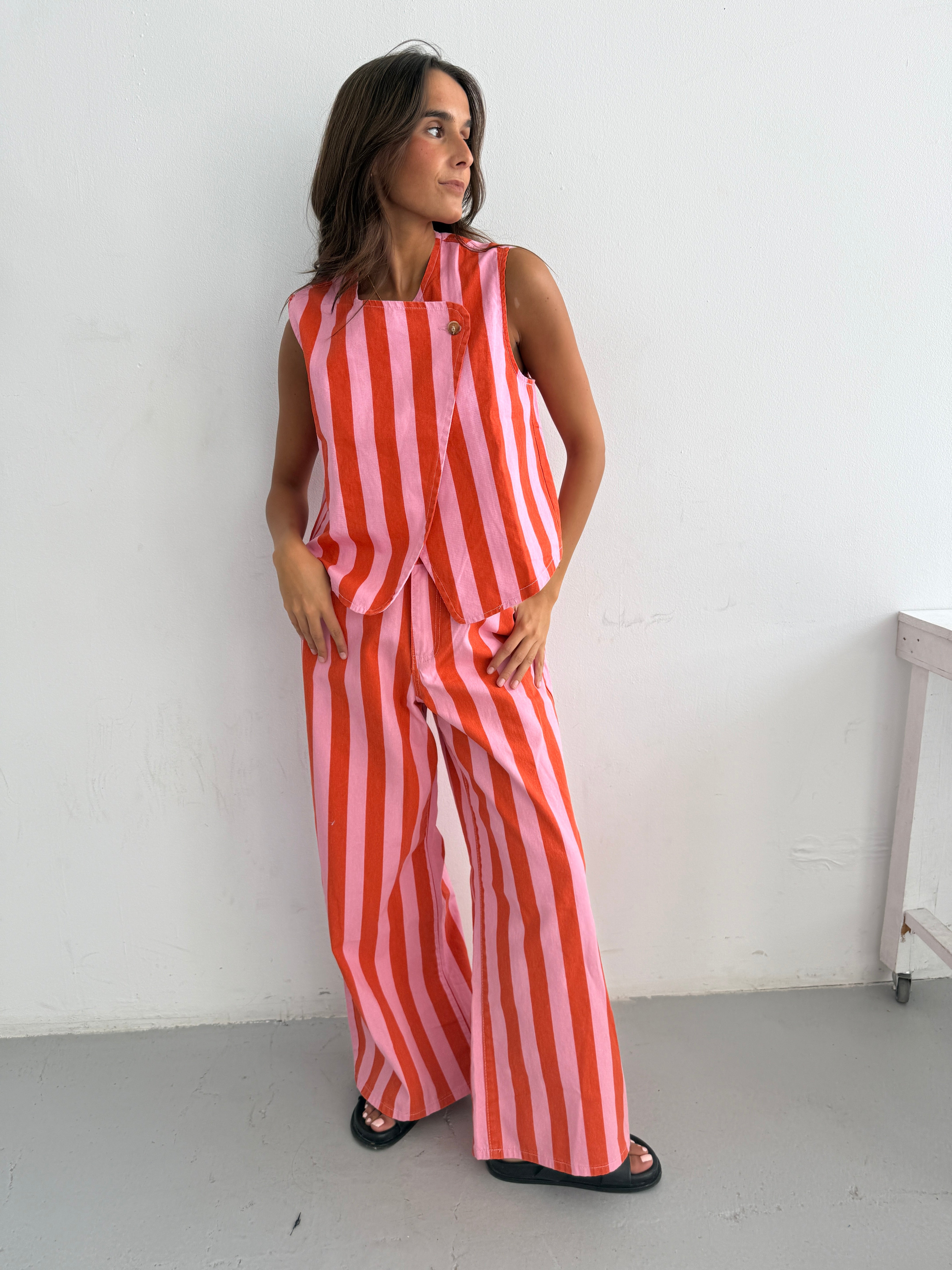 ORANGE STRIPES JEANS