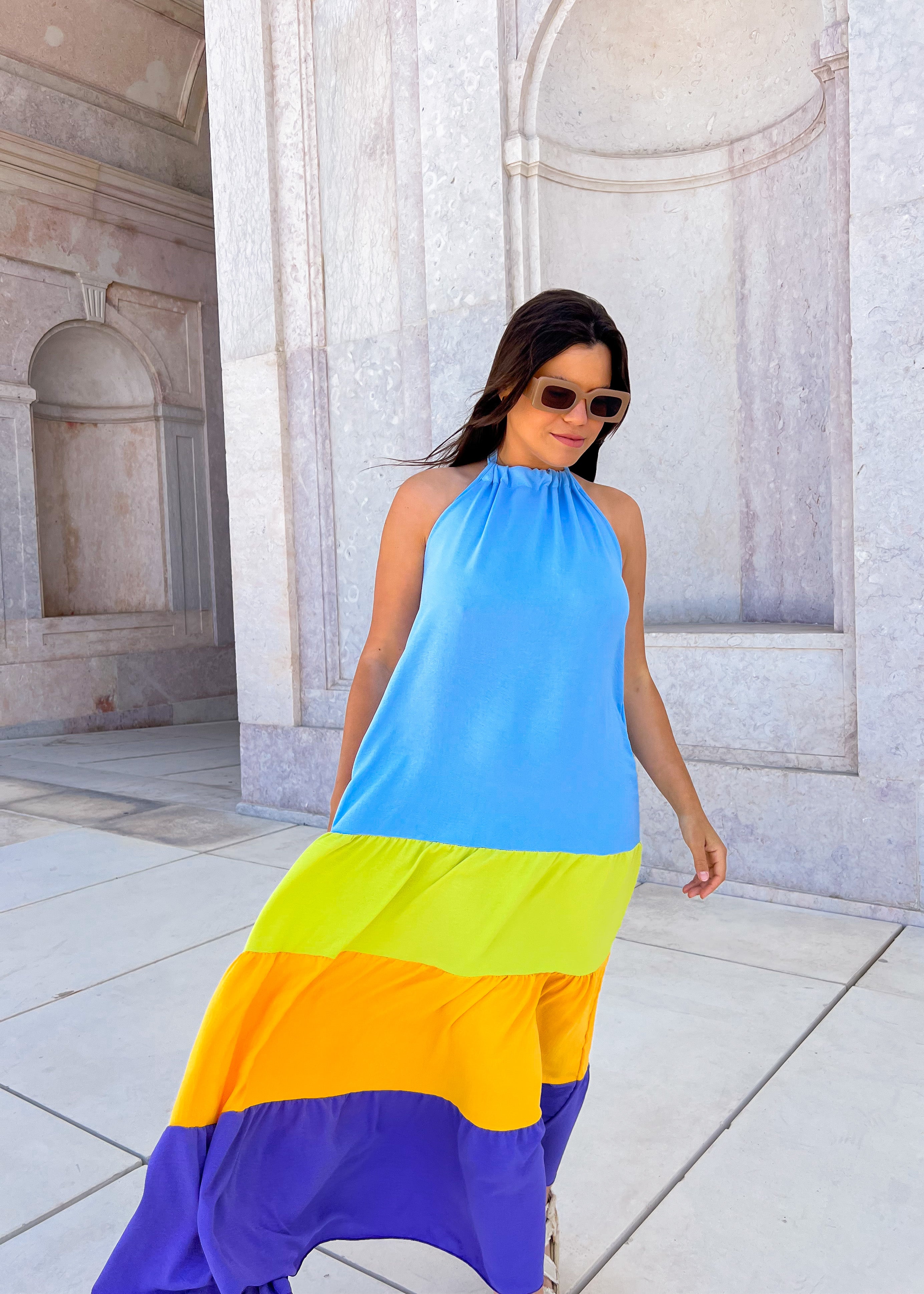 LONG COLORFUL DRESS