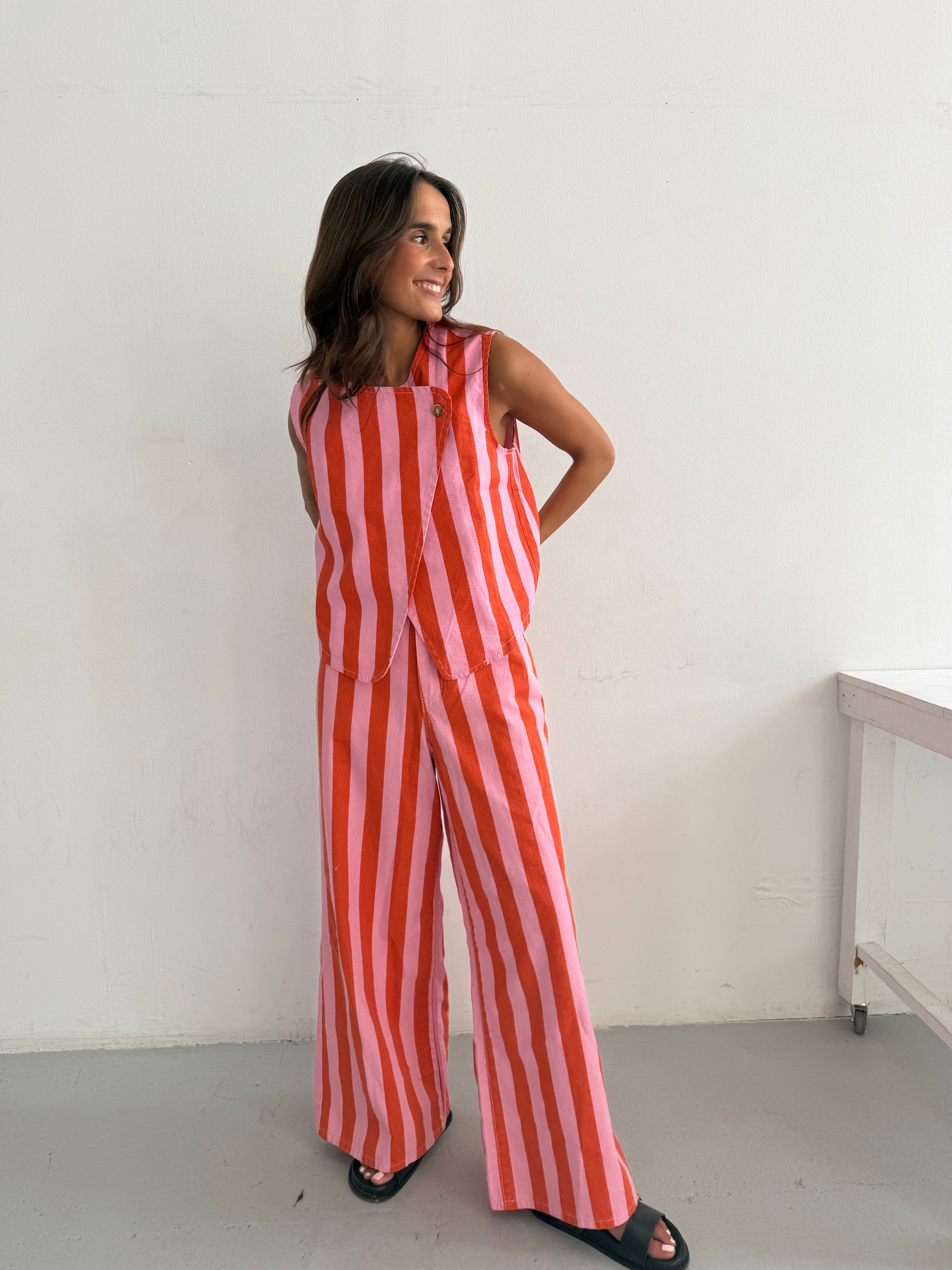 ORANGE STRIPES JEANS