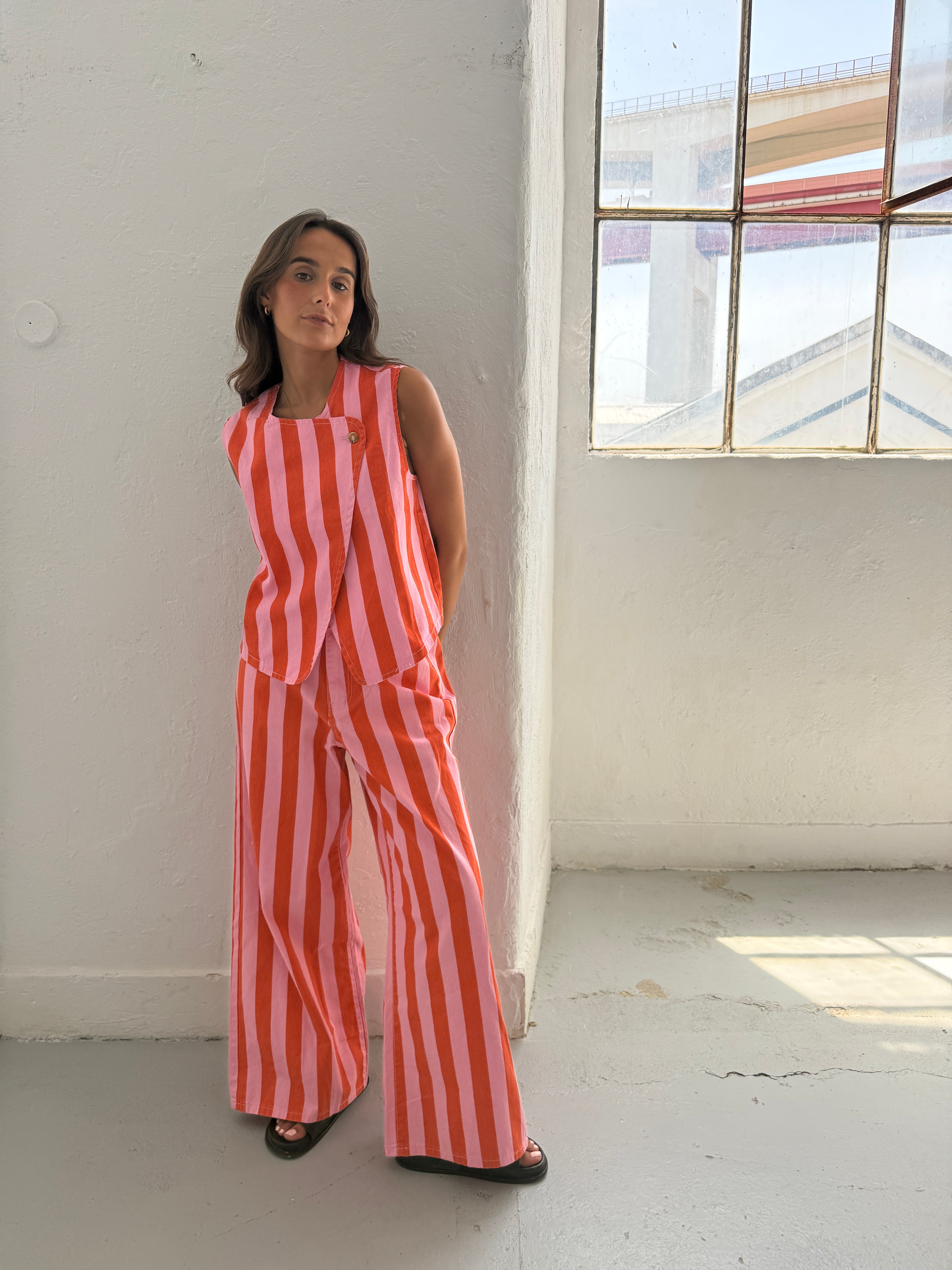 ORANGE STRIPES JEANS
