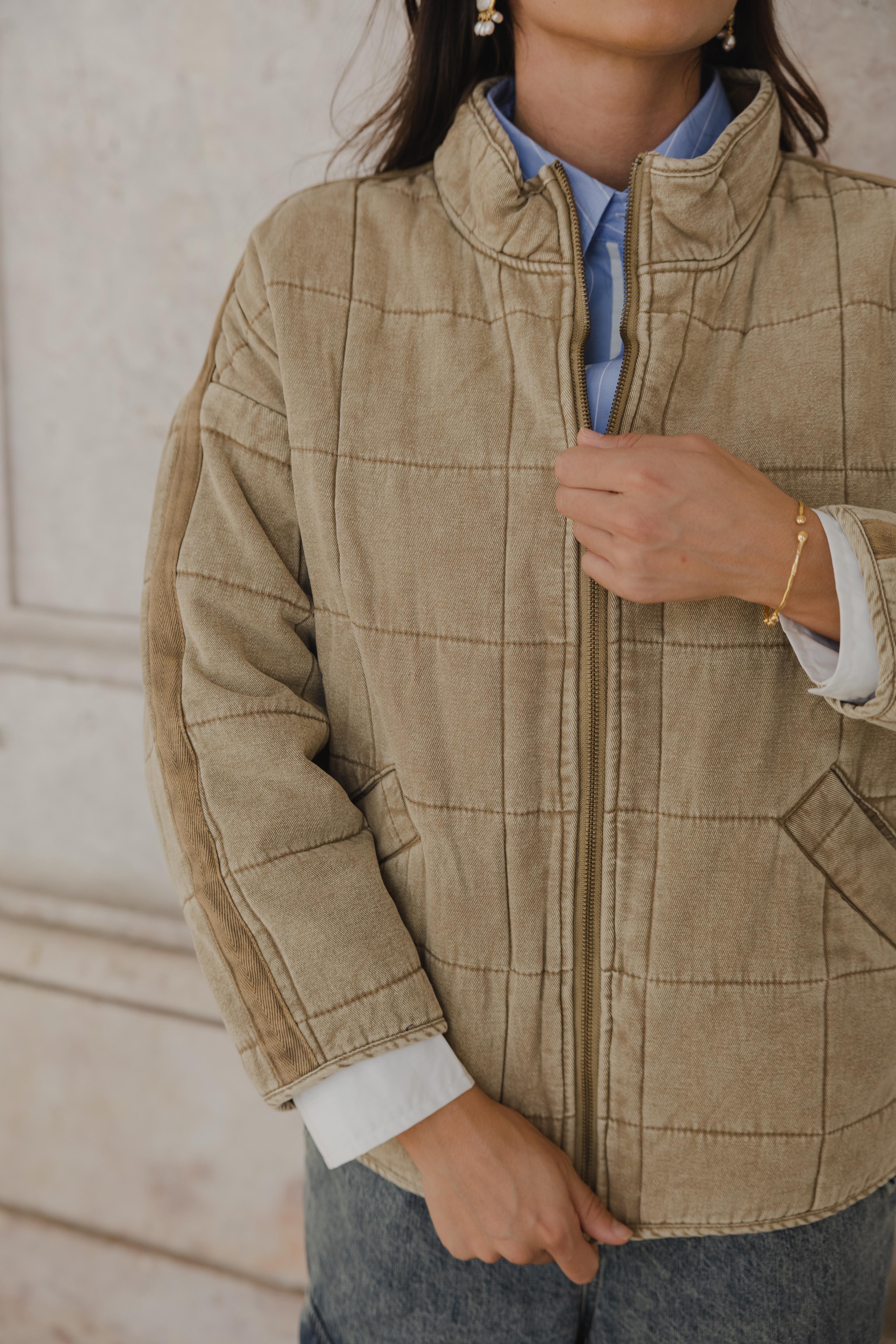 BOMBER CAMEL JACKET